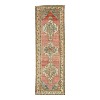 Turkish Vintage Rug 3'7" x 10'9" #21127 For Sale