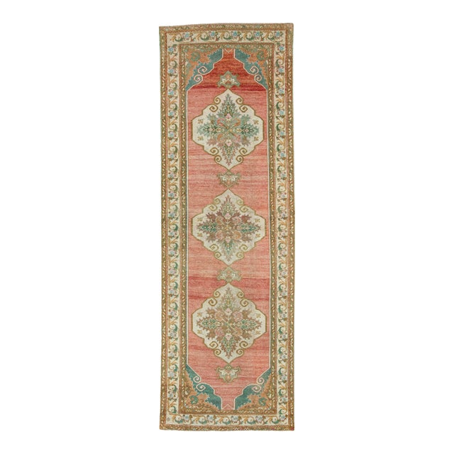 Turkish Vintage Rug 3'7" x 10'9" #21127 For Sale