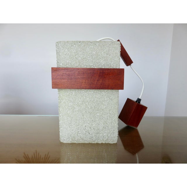 Scandinavian Pendant Lights in Acrylic and Teak, 1970s, Set of 2 For Sale - Image 10 of 18