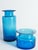Cobalt Blue Bubble Glass Vases by Erik Höglund for Boda, 1960, Set of 2 For Sale - Image 3 of 18
