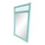 Vintage Rattan Palm Beach Style Mirror With Lattice Detail For Sale