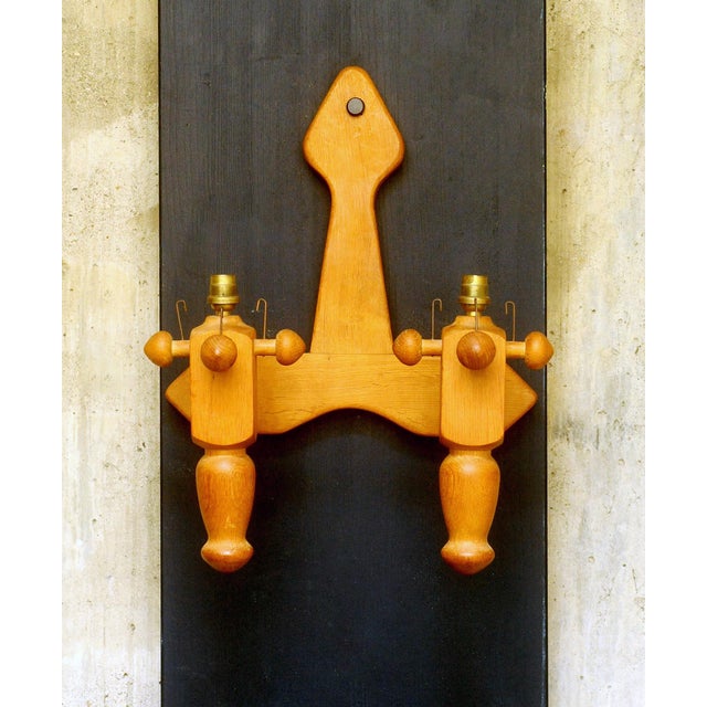 1970s Vintage Wall Light by Guillerme & Chambron for Votre Maison, 1970s For Sale - Image 5 of 6