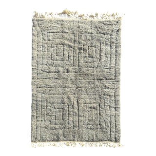 Luxury Moroccan Mrirt Wool Rug – Handwoven High-Pile Berber Rug For Sale