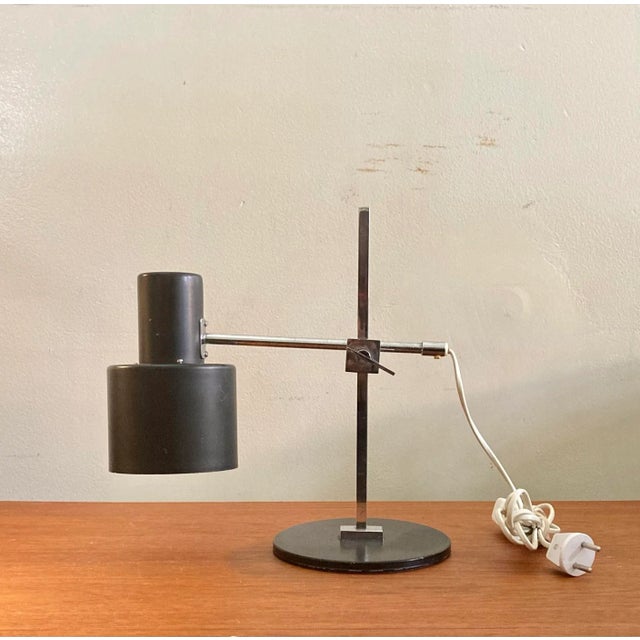 Black Aluminium Single Spot Desk Lamp 1970s For Sale - Image 8 of 13