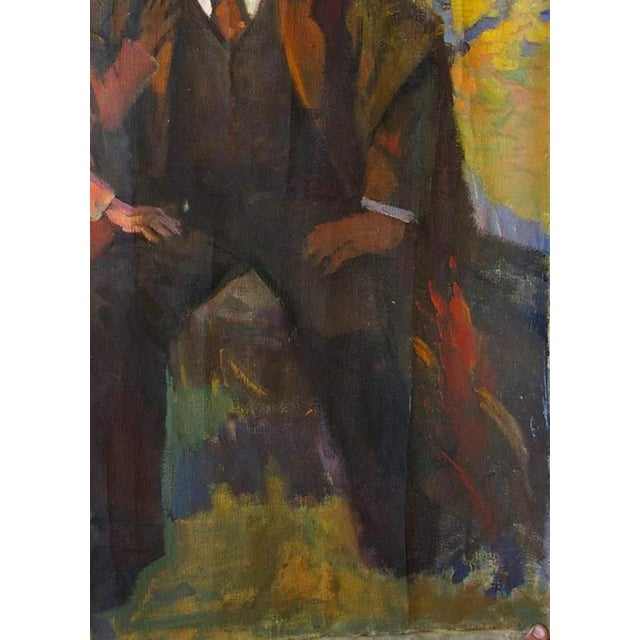 Vladimir Lenin Portrait Painting, Original Soviet Socialist Realism Art 140-103 For Sale - Image 6 of 6