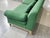 Custom Carved Oak & Green Linen Sofa by Steven Gambrel For Sale - Image 15 of 18