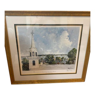 Ray Ellis "Overlooking Edgartown Harbor" Signed & Numbered Limited Edition Print 107/350, Framed For Sale