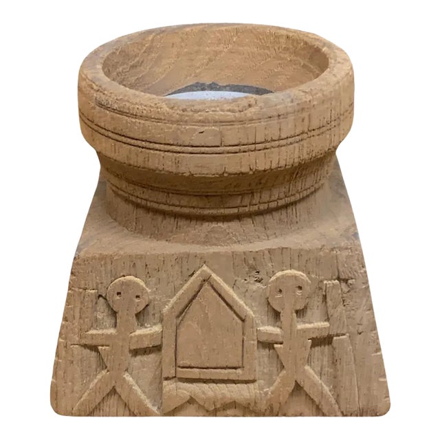 Vintage Indian Seed Extractor Candle Holder For Sale