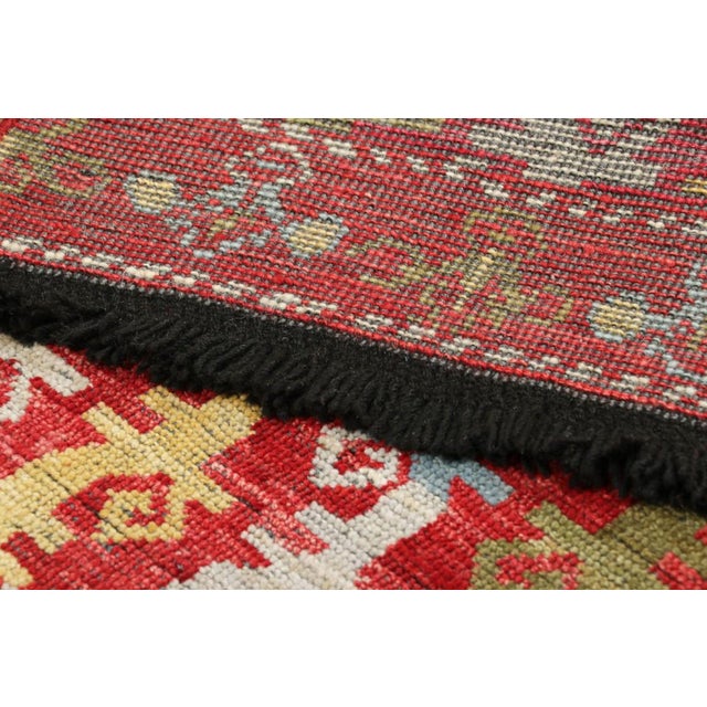 Textile Rug & Kilim’s Tribal Rug in Red With Primitivist Geometric Patterns For Sale - Image 7 of 7