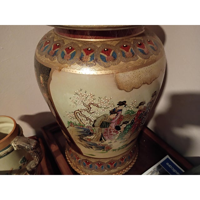 Asian 25 "Antique Asian Ginger Pots For Sale - Image 3 of 8