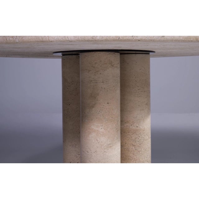 Stone Il Colonnato Dining Table in Travertine by Mario Bellini for Cassina, 1970s For Sale - Image 7 of 9