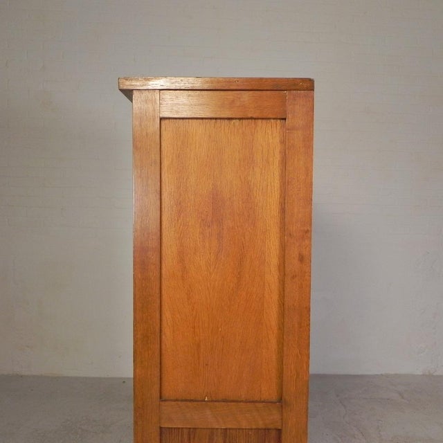 Oak Roller Shutter Box with 2 Shutters, 1930s For Sale - Image 6 of 18