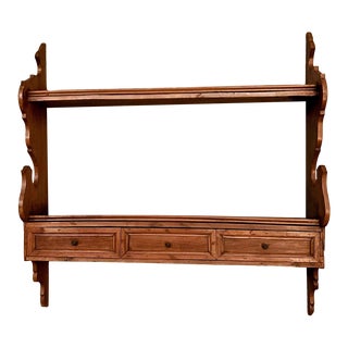 Provencial Hanging Shelves With 3 Drawers, Italy, Circa:1850 For Sale