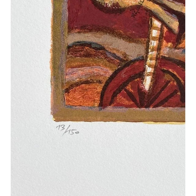 Théo Tobiasse, Woman in an Armchair, 2009, Original Lithograph For Sale - Image 5 of 6