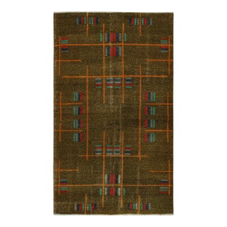 1960s Rug & Kilim’s Mid-Century Modern Zeki Müren Art Deco Rug For Sale