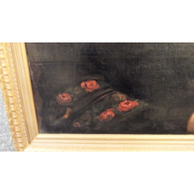 Original Antique 19th Century Oil Painting Portrait of an Aristocratic Lady For Sale - Image 4 of 8