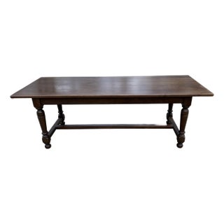 Vintage French Country Farm Dining Table For Sale