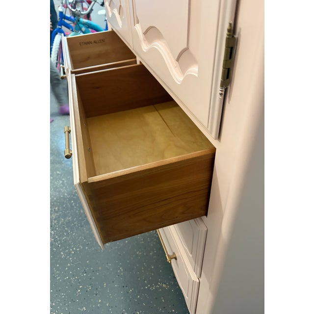 Traditional Gorgeous Light Pink Solid Wood Dresser For Sale - Image 3 of 6