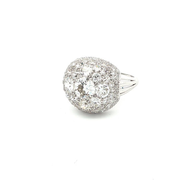 Metal B & Sons Art Deco Platinum IGI Certifed Dimond Ring For Sale - Image 7 of 12