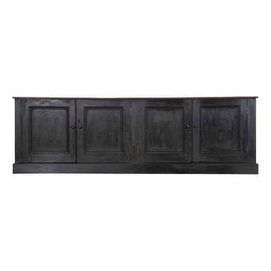 19th Century English Monumental Ebonised Pine Dresser Base, 1870s For Sale