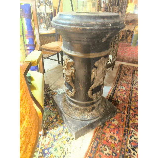 1920s French Cast Iron Pedestal Bases, 1920s-1940s, Set of 2 For Sale - Image 5 of 11