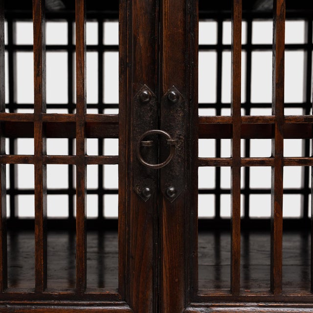 Antique Chinese Lattice Catbox Cabinet, 19th Century For Sale In Chicago - Image 6 of 6