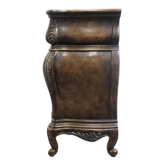 Powell Furniture Burnished French Baroque Inspired Contemporary 50" Bombe Chest of Drawers For Sale - Image 9 of 12
