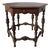 Antique Carved Wood Round Dining or Center Table, Restored For Sale