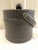 Mid 20th Century Black and Brass Leather Pinstripe Ice Bucket For Sale In Nashville - Image 6 of 12