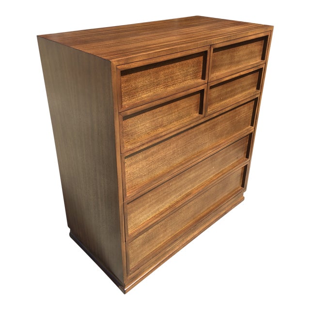 1950s Mid Century Modern Triangle Brand Mahogany Highboy