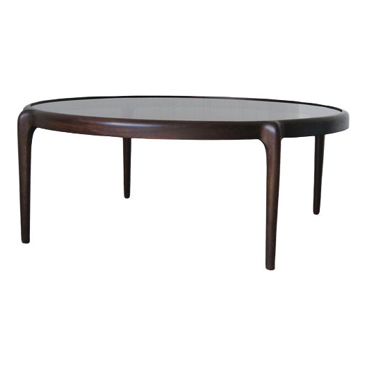 Large Mid-Century Coffee Table in Mahogany For Sale