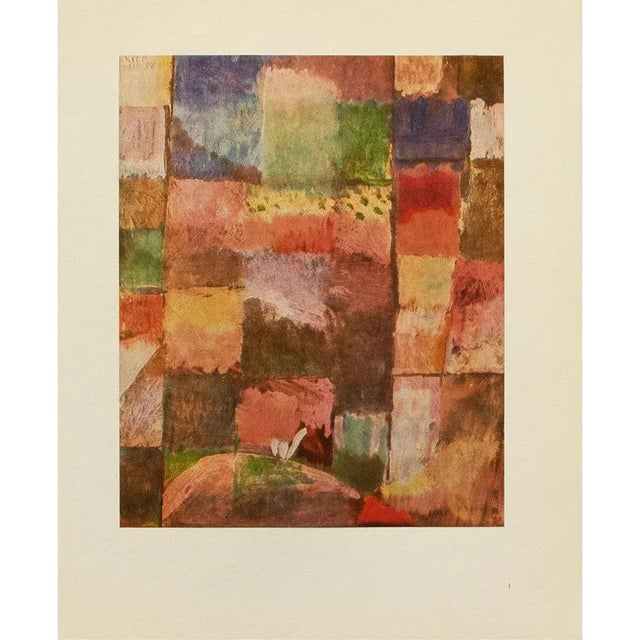 A lovely full color print after tempera-color on cardboard painting "Composition" by Paul Klee. Comes from a rare art...