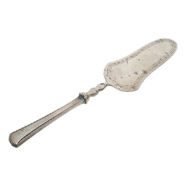 Antique Silver Plated Cake Shoulder, 1970s For Sale