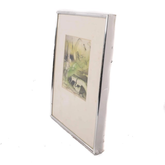 Framed Signed J. Akston "Crustaceans at Play, 1970" Acrylic on Paper For Sale - Image 4 of 12