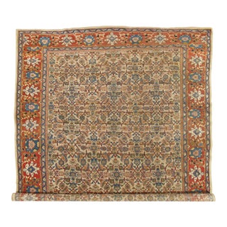 Antique Sultanabad Carpet, Handmade Persian Rug, Ivory, Blue, Green, Soft Red For Sale