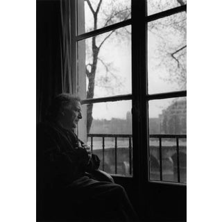 Circa 1950 "Marc Chagall in Paris" Black and White Photograph Print by Sanford Roth For Sale