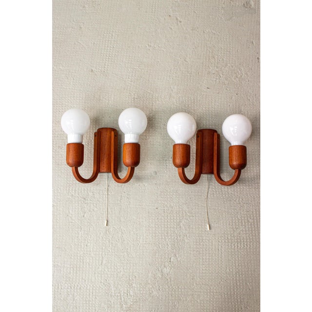 Mid-Century Danish Teak Wall Light from Domus, 1960s For Sale - Image 6 of 16