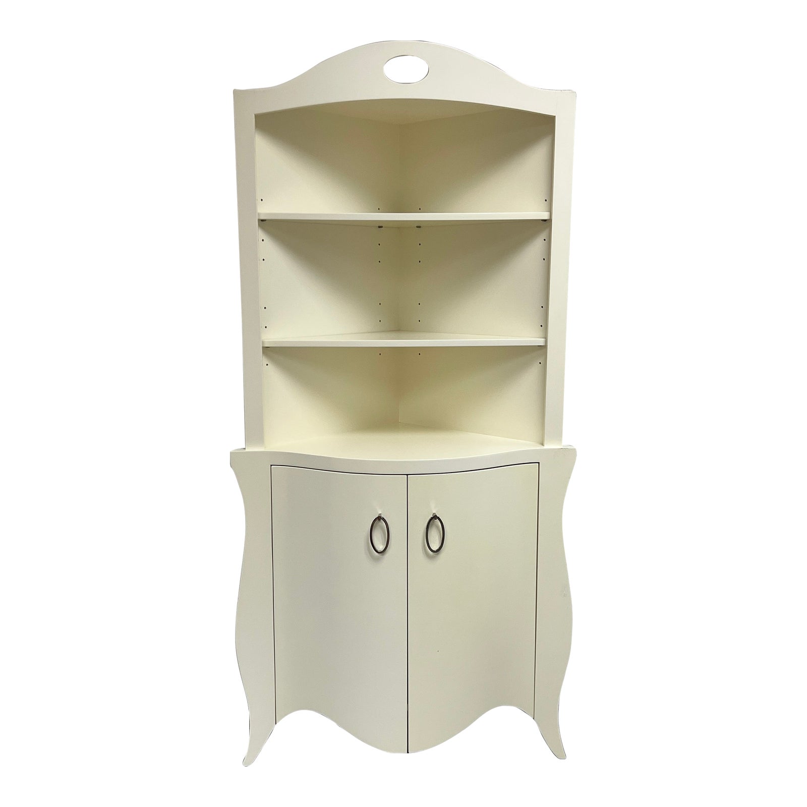 White corner etagere store
