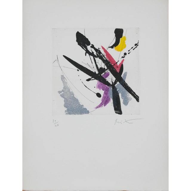 Jean MIOTTE (1926-2016) Abstract composition H Original color engraving Signed in pencil Limited edition of 40 copies...