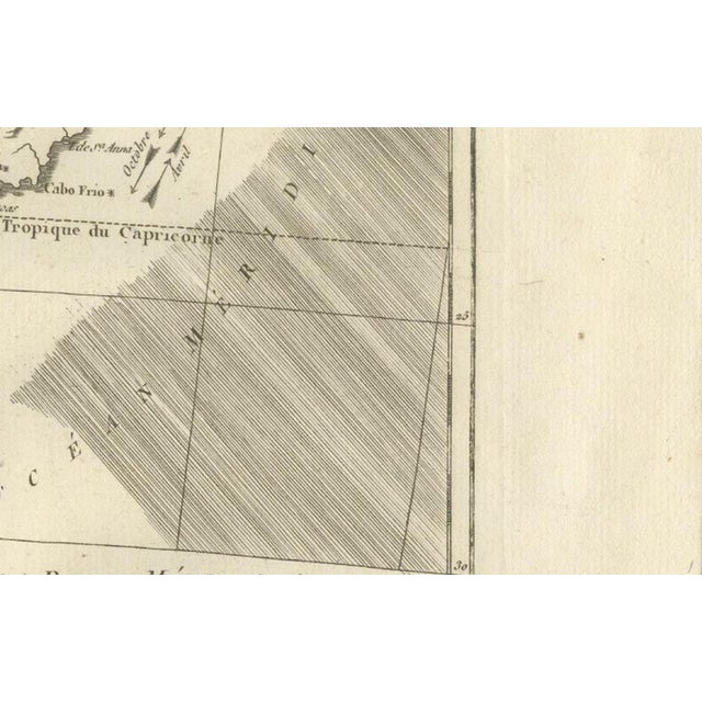 Gold Southern Brazil and Río de la Plata Enlightenment Map by Rigobert Bonne, 1780s For Sale - Image 8 of 12