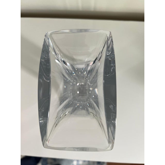 Nambé Modern Crystal Art Glass Flared Vase – 8.5" For Sale In Philadelphia - Image 6 of 6