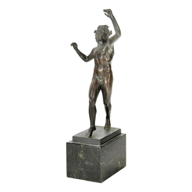 German Foundry NeoClassical Grand Tour Bronze of the Neapolitan Dancing Faun For Sale