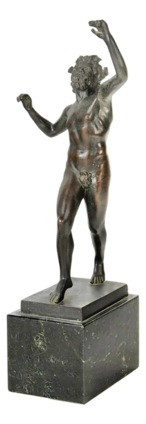 German Foundry NeoClassical Grand Tour Bronze of the Neapolitan Dancing Faun