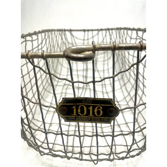 American Vintage American Classic Industrial Wire Metal Utility Basket For Sale - Image 3 of 6