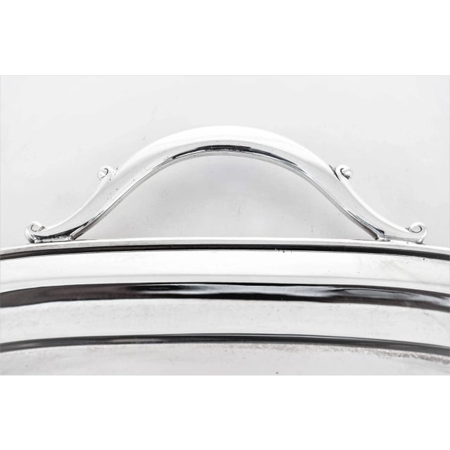 Large Modern Sterling Tea Tray For Sale - Image 4 of 6