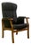 Leather Reclining Armchair, Sweden For Sale