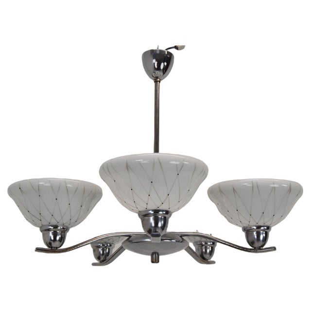 Mid-Century Chandelier attributed to Company Drukov, 1960s For Sale