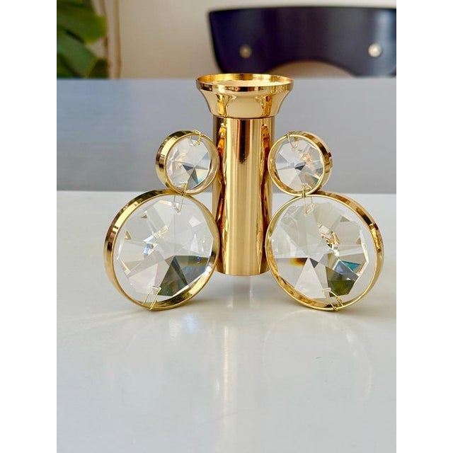Brass and Crystal Candleholders from Palwa, 1970s, Set of 6 For Sale - Image 12 of 18