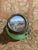 Bottle Green Mid 19th Century French Uranium Opaline Scent Bottle, Hand-Painted Pont Neuf & Louvre Miniature, Gilt Mounts, Napoleon Iii, 3in For Sale - Image 8 of 14