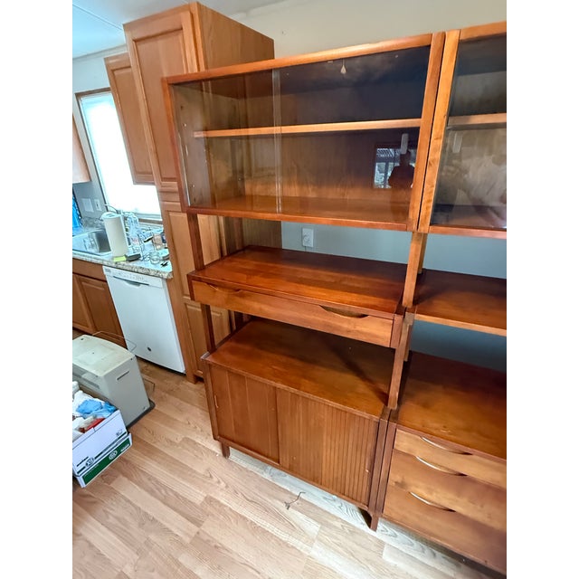 Wood Noral Olson Kopenhavn Mid Century Danish Freestanding Wall Unit For Sale - Image 7 of 11